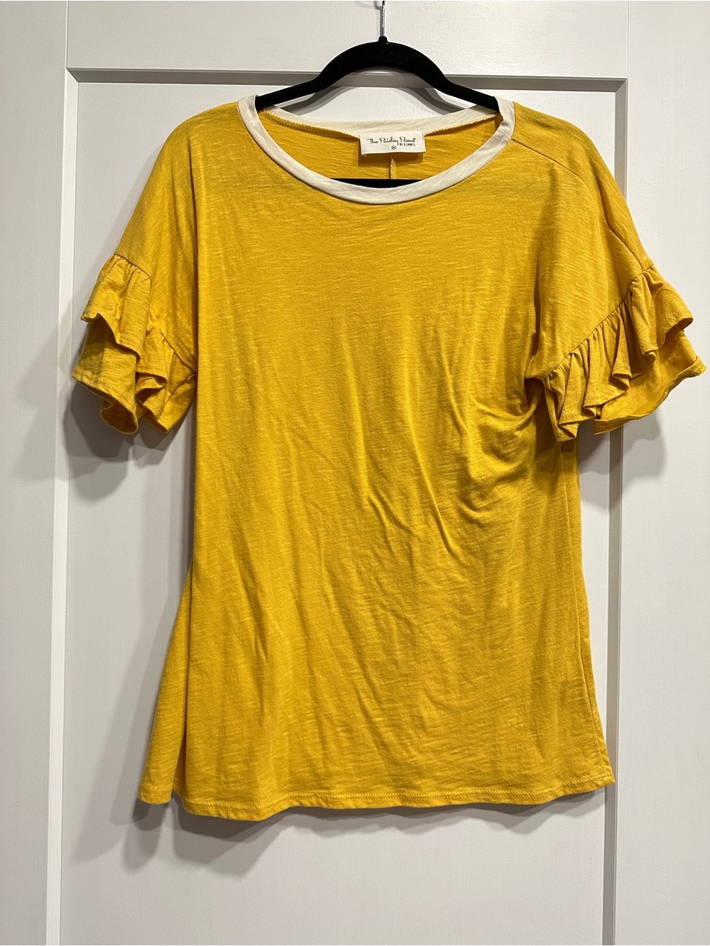 Mustard Ruffle Sleeve Tunic